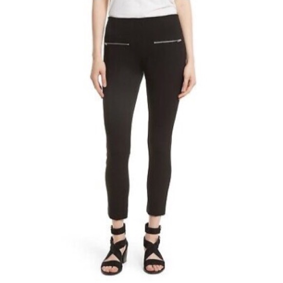Rag & bone Annie high rise ankle skinny pants gold zipper accent elastic waist - Picture 1 of 11